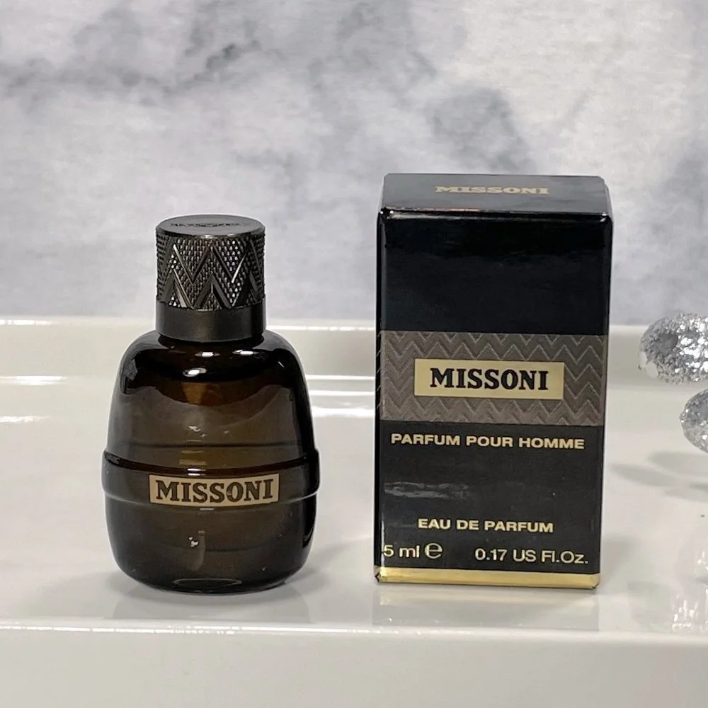 Missoni Pour Homme EDP,Woody Aromatic Fresh Lemon Musk-Mini 5ml,0.17oz-BOXED-NEW